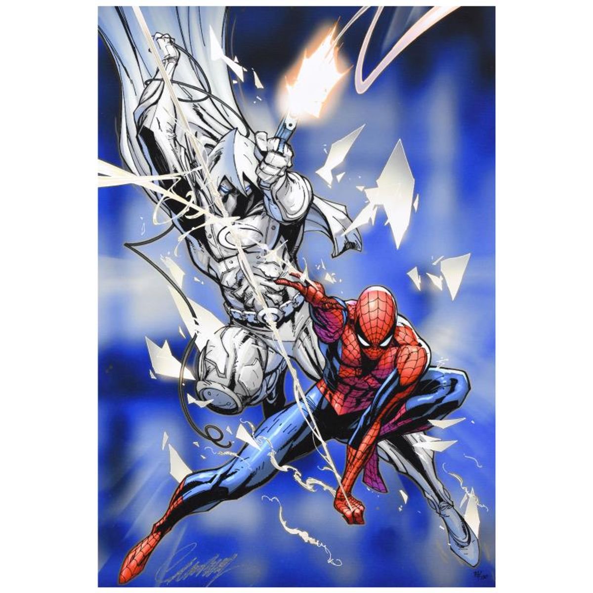 Vengeance of the Moon Knight #9 Limited Edition on Canvas by J. Scott Campbell, Numbered and Hand Signed by the Artist with Certificate of Authenticity.