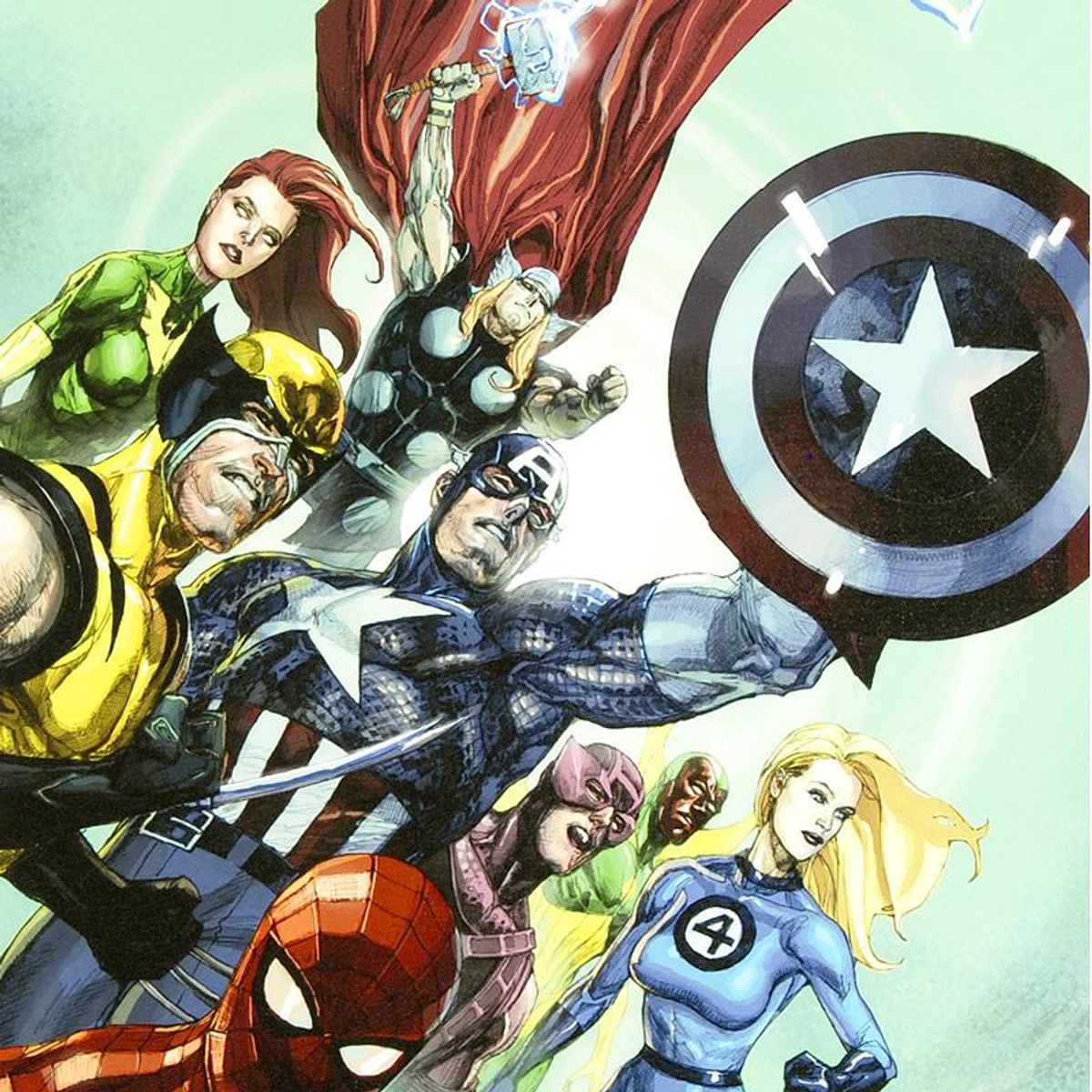 Marvel Comics, "Secret Invasion #1" Numbered Limited Edition Canvas by Leinil Francis Yu with Certificate of Authenticity.