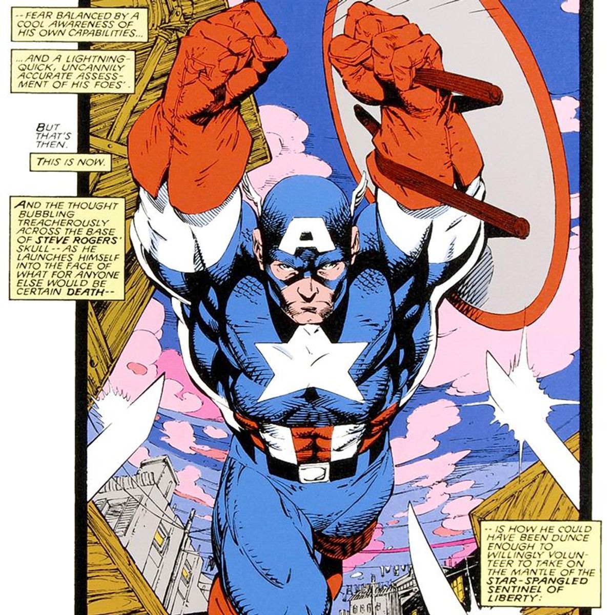 Marvel Comics, "Captain America, Sentinel: Uncanny X-Men #268" Numbered Limited Edition Canvas by Jim Lee with Certificate of Authenticity.
