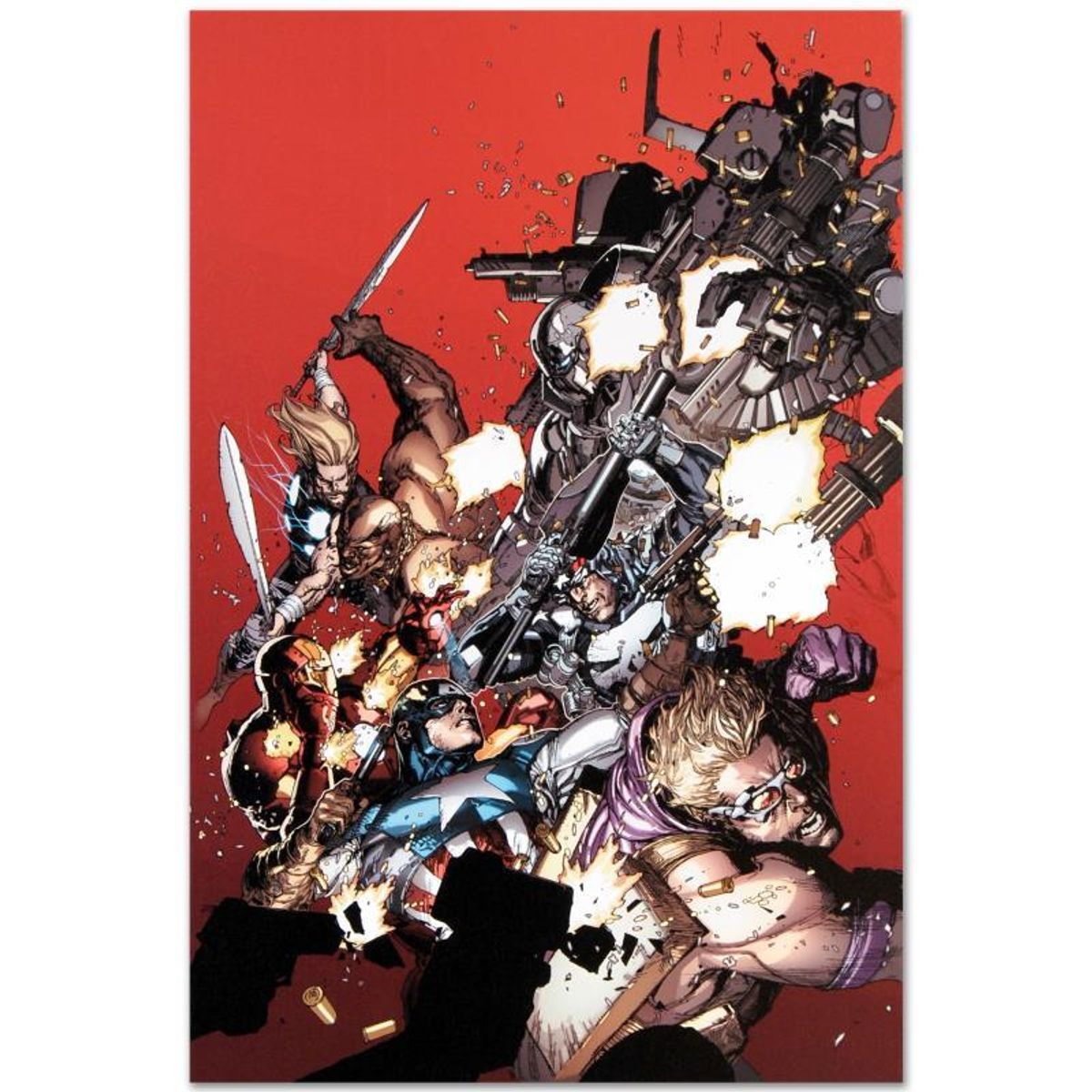 Marvel Comics "Ultimate Avengers vs. New Ultimates #1" Numbered Limited Edition Giclee on Canvas by Leinil Francis Yu with COA.