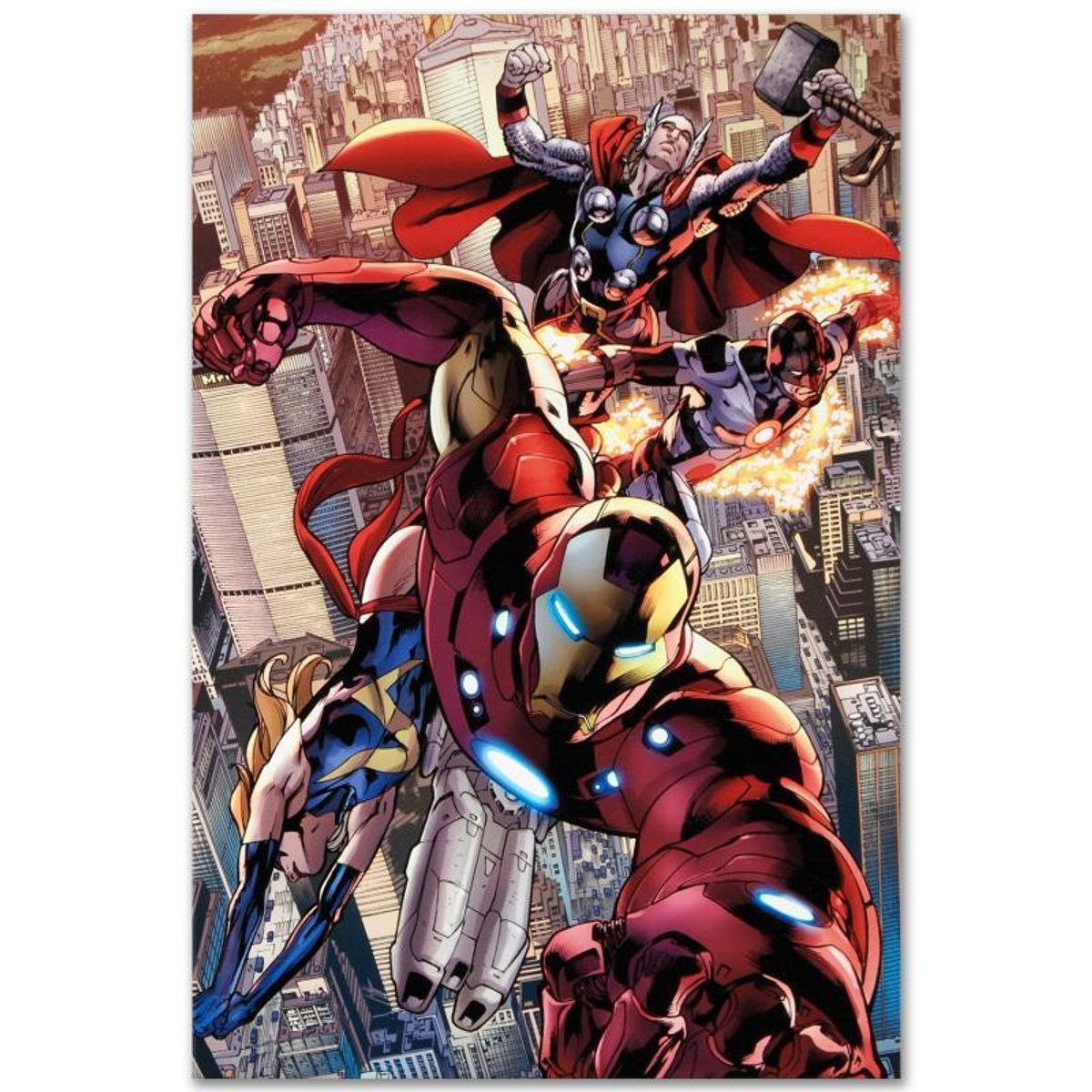 Marvel Comics "Avengers #12.1" Extremely Numbered Limited Edition Giclee on Canvas by Bryan Hitch with COA.