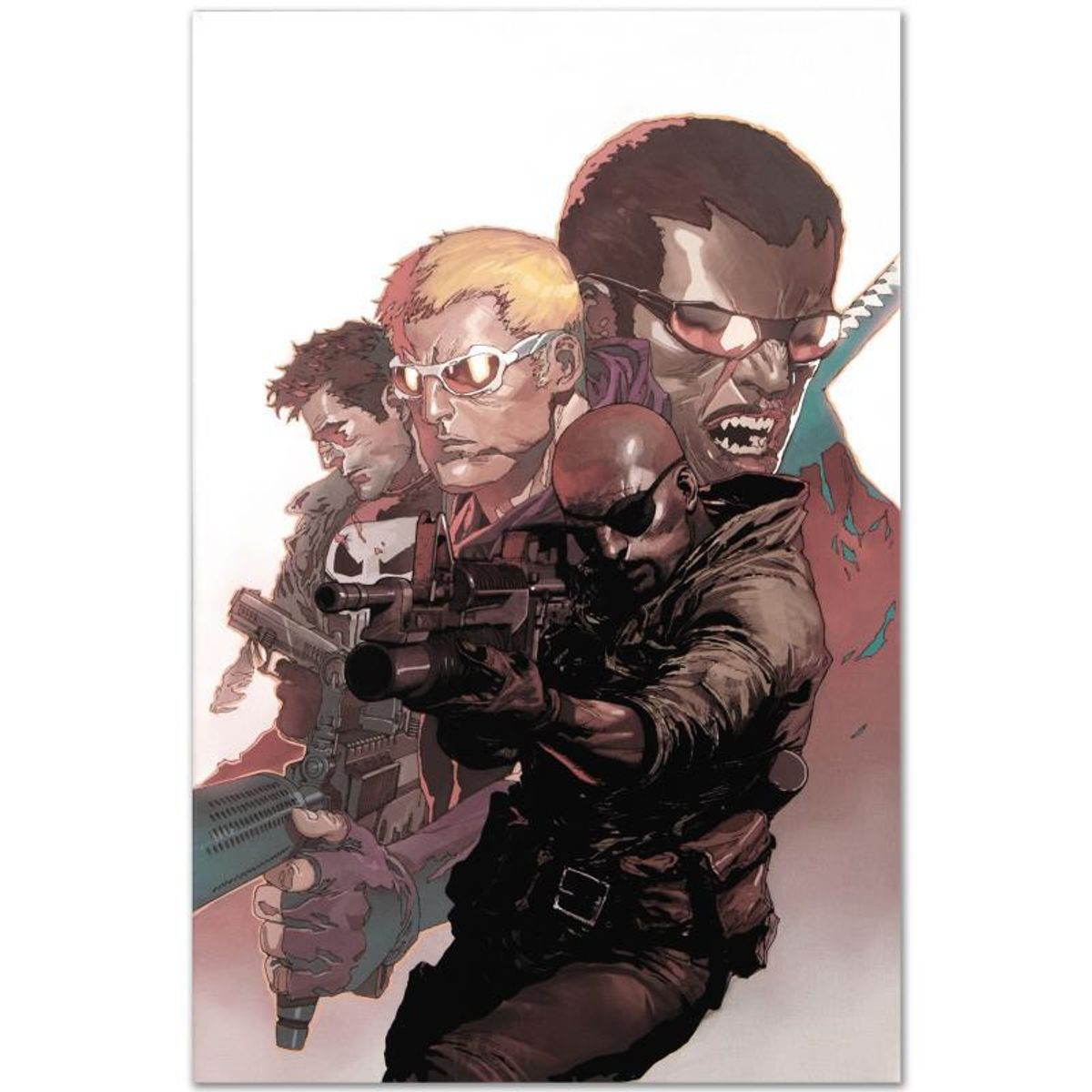 Marvel Comics "Ultimate Avengers vs. New Ultimates #4" Numbered Limited Edition Giclee on Canvas by Leinil Francis Yu with COA.