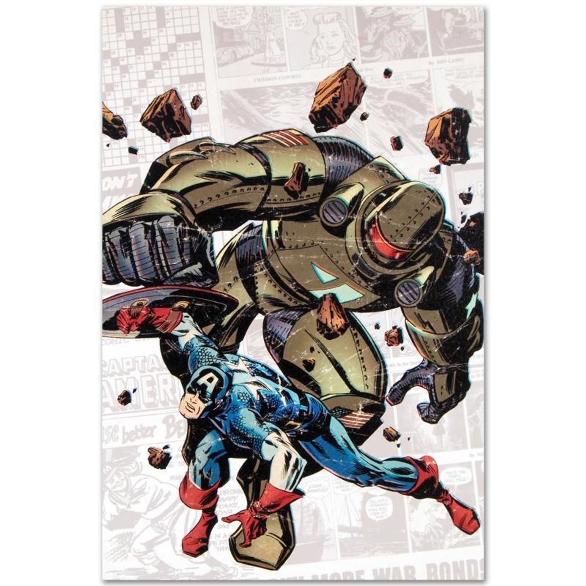 Marvel Comics "Captain America: The 1940s Newspaper Strip #2" Numbered Limited Edition Giclee on Canvas by Butch Guice with COA.