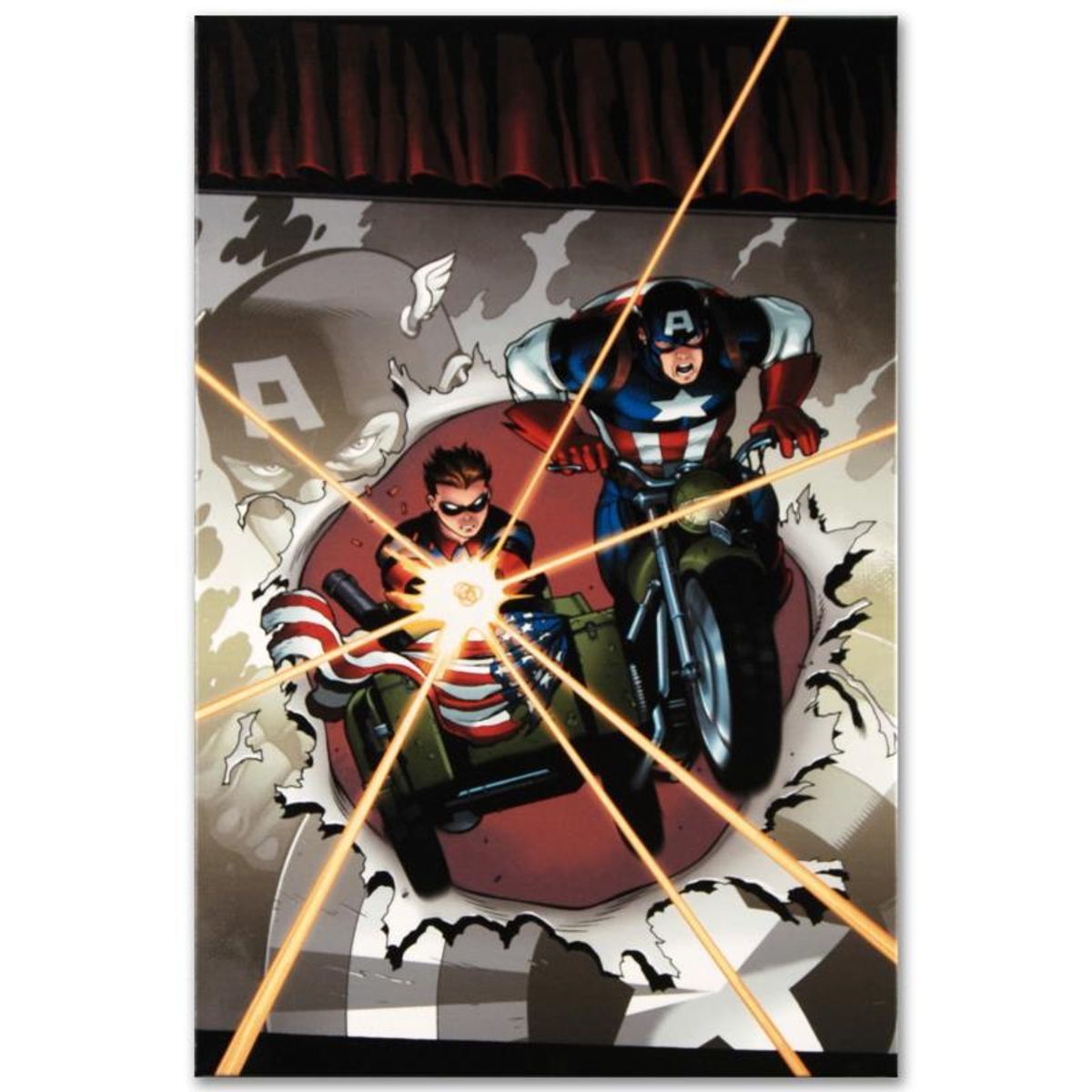 Marvel Comics "Captain America and Bucky #621" Numbered Limited Edition Giclee on Canvas by Ed McGuinness with COA.