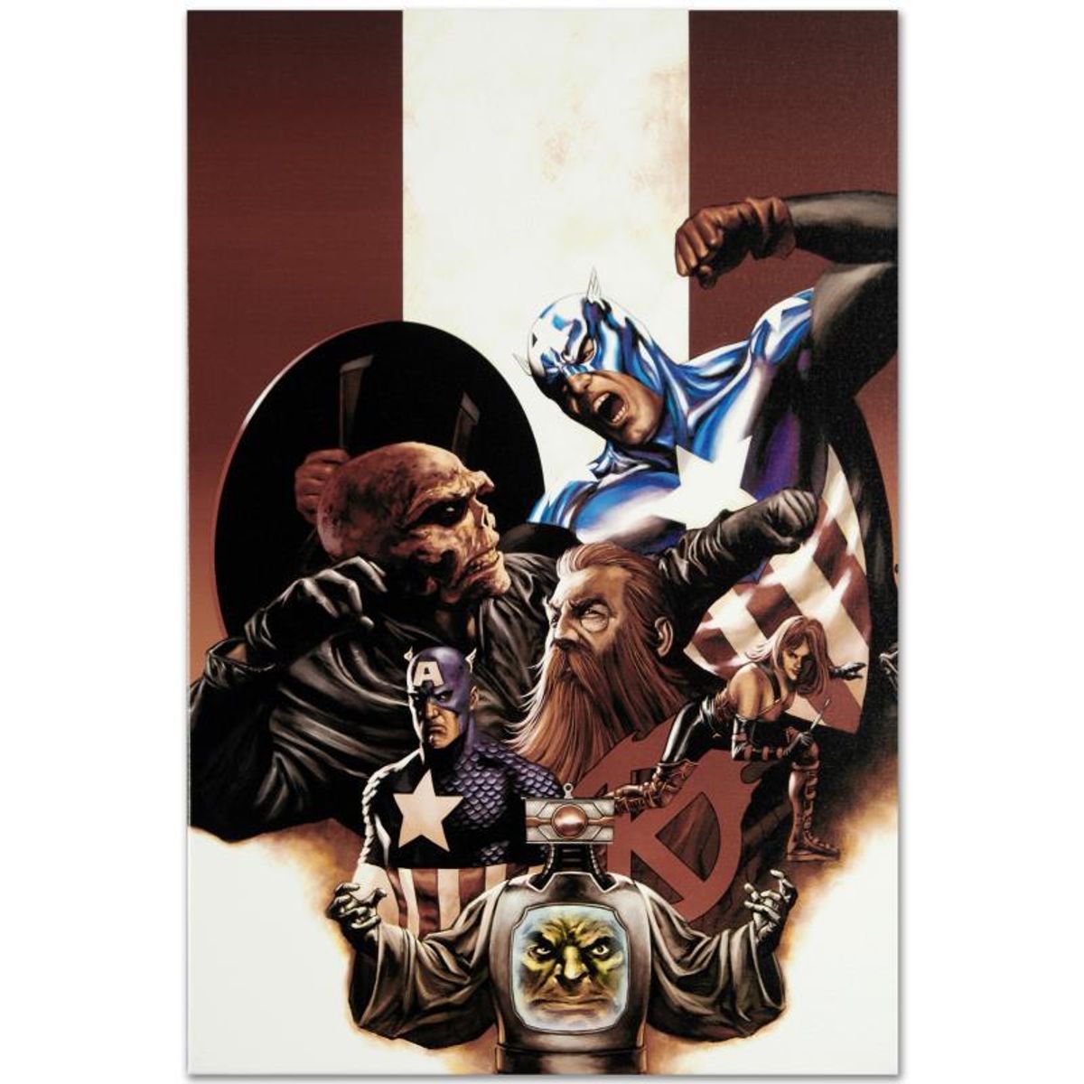 Marvel Comics "Captain America #42" Numbered Limited Edition Giclee on Canvas by Steve Epting with COA.