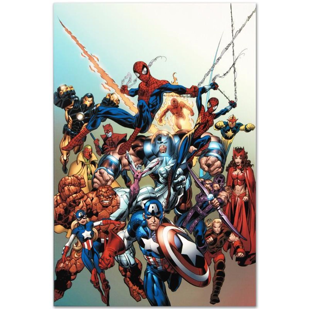 Marvel Comics "Last Hero Standing #1" Numbered Limited Edition Giclee on Canvas by Mark Bagley with COA.