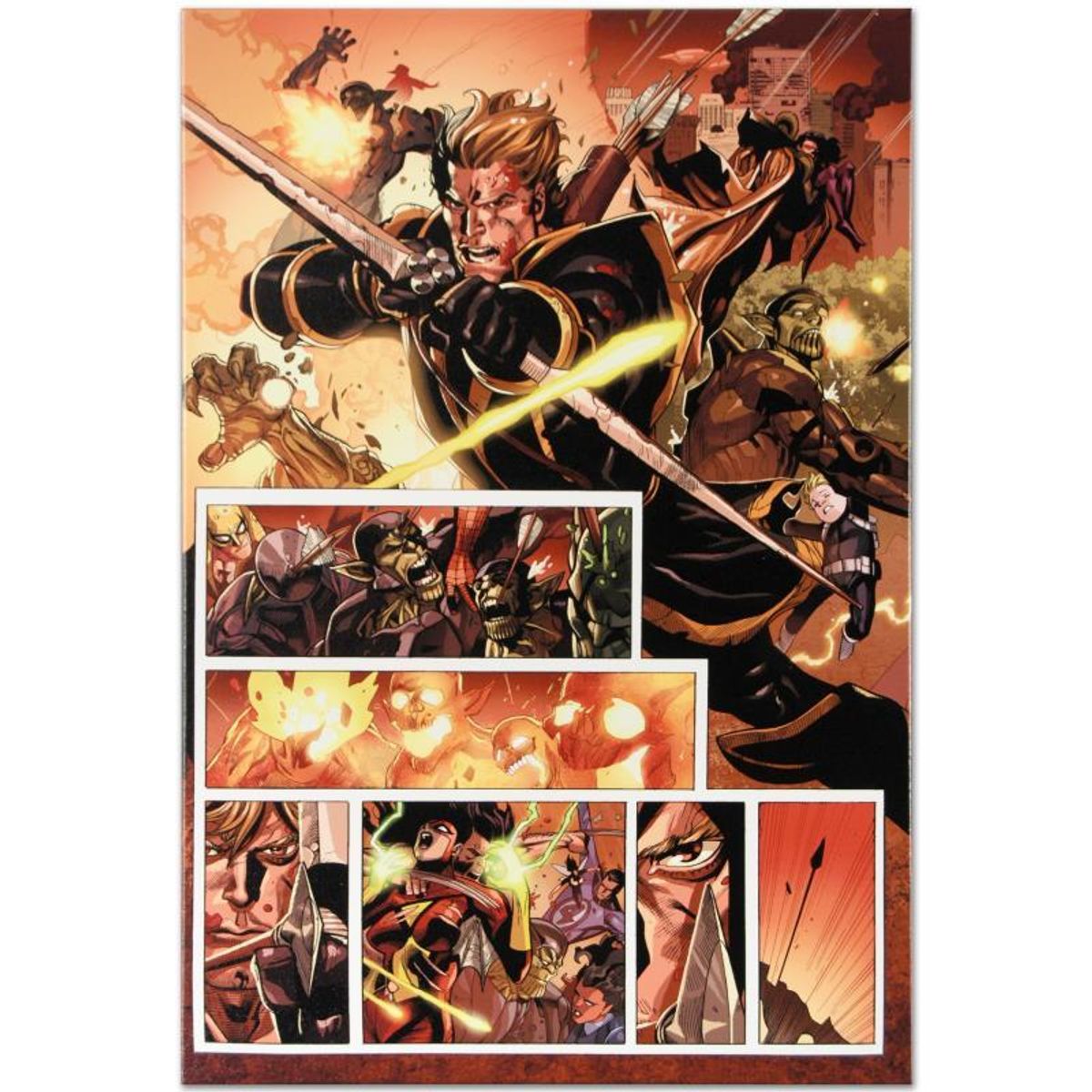 Marvel Comics "Secret Invasion #7" Numbered Limited Edition Giclee on Canvas by Leinil Francis Yu with COA.