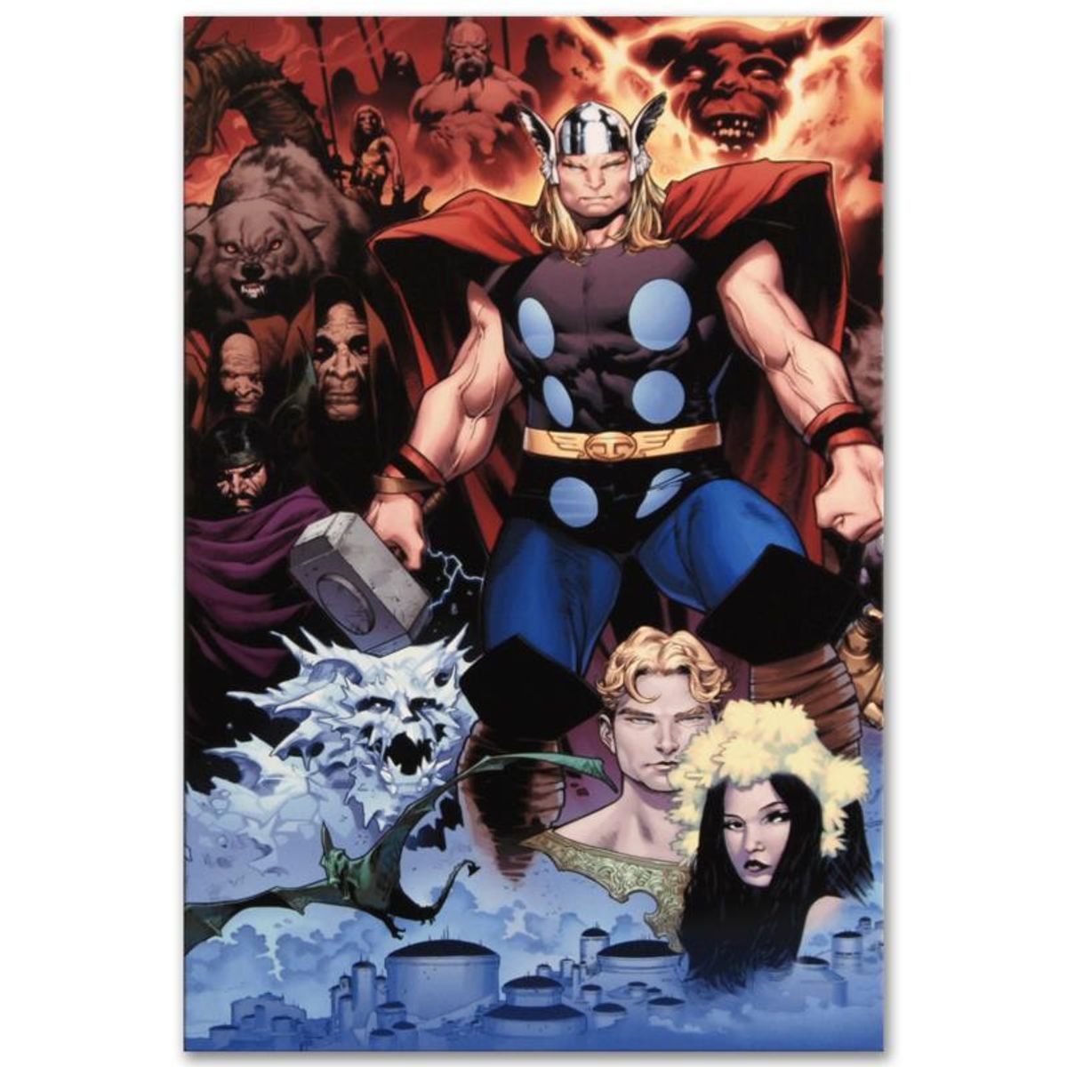 Marvel Comics "Thor: Tales of Asgard by Stan Lee and Jack Kirby #1" Numbered Limited Edition Giclee on Canvas by Oliver Coipel with COA.