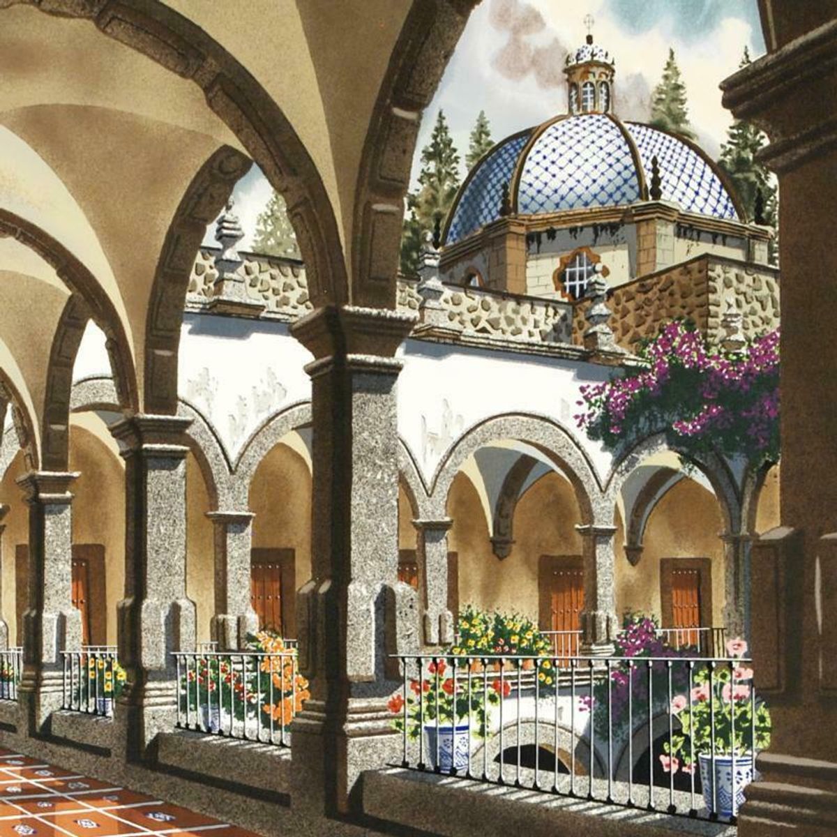 First Light of the Day Limited Edition Serigraph by Juan Medina, Numbered and Hand Signed with Certificate of Authenticity.