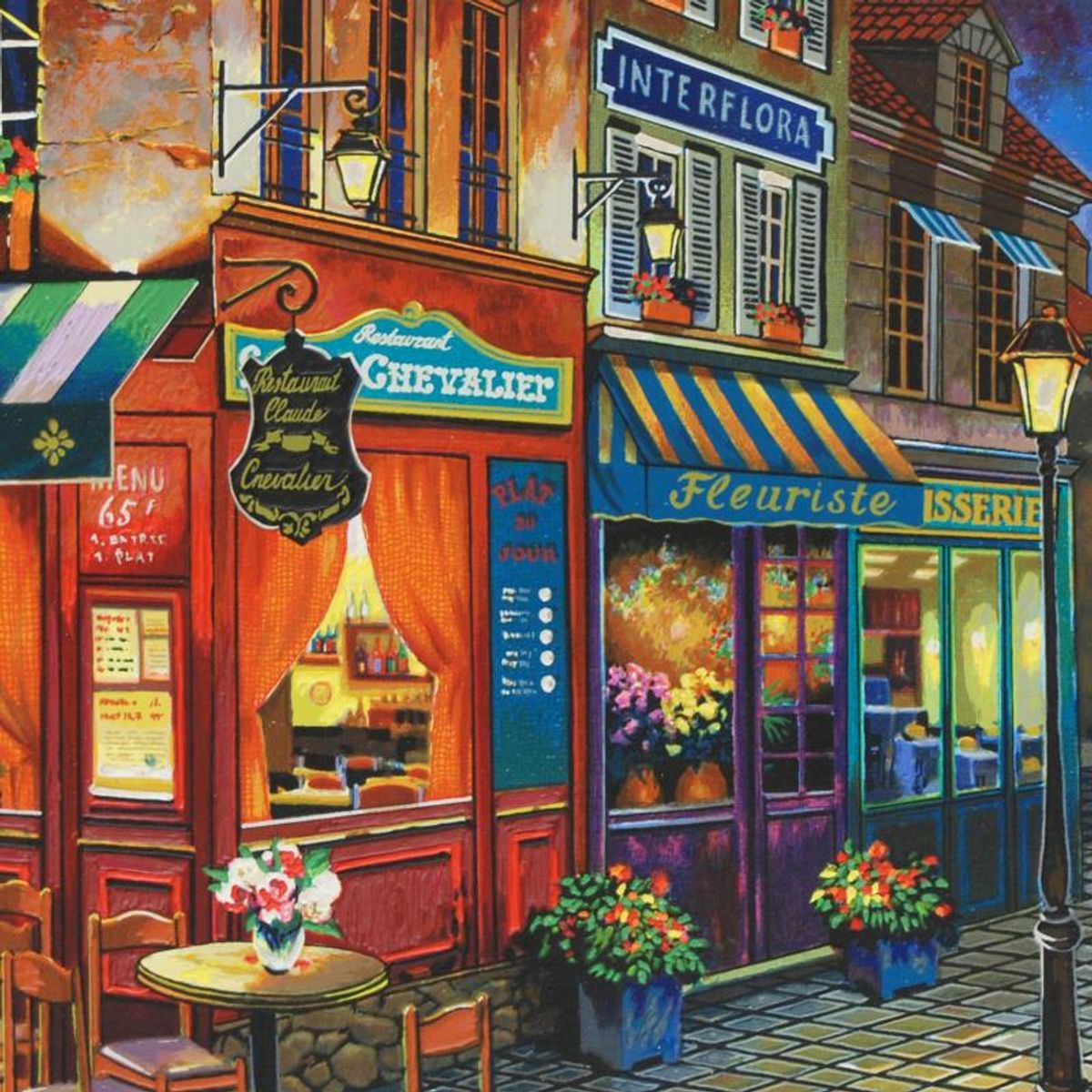 Anatoly Metlan, "Saint Denis La Nuit" Limited Edition Lithograph, Numbered and Hand Signed with Certificate of Authenticity.