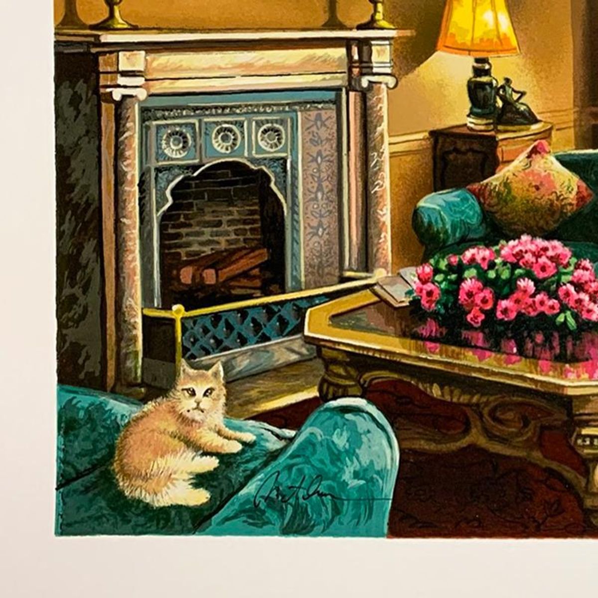 Anatoly Metlan, "Sunny Day in Florida" Hand Signed Limited Edition Serigraph on Paper with Letter of Authenticity.