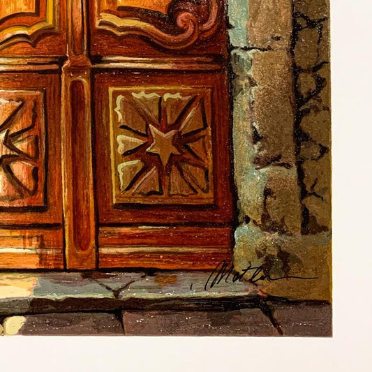 Anatoly Metlan, "Rue Mouffetard" Hand Signed Limited Edition Serigraph on Paper with Letter of Authenticity.