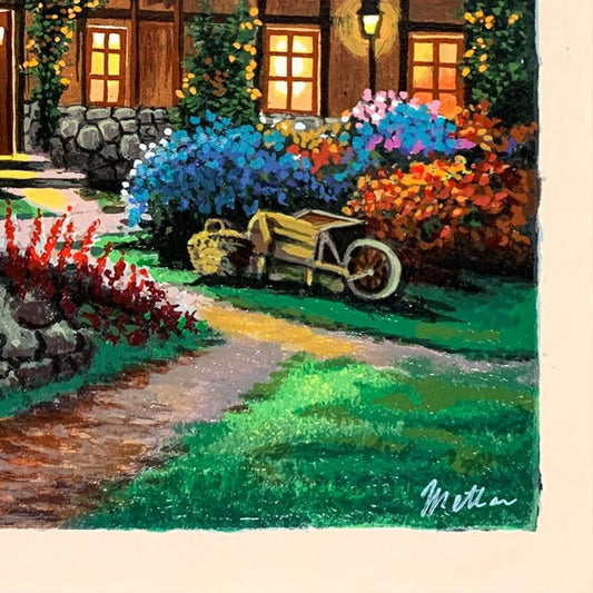 Anatoly Metlan, "Country House" Limited Edition Serigraph, Numbered and Hand Signed with Letter of Authenticity.