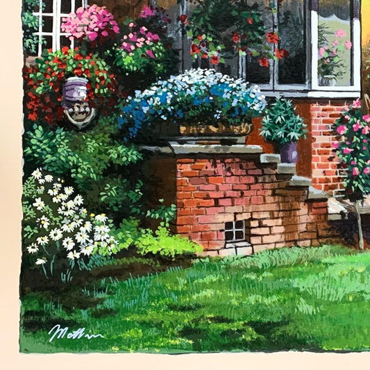 Anatoly Metlan, "Greenhouse" Limited Edition Serigraph, Numbered and Hand Signed with Letter of Authenticity.