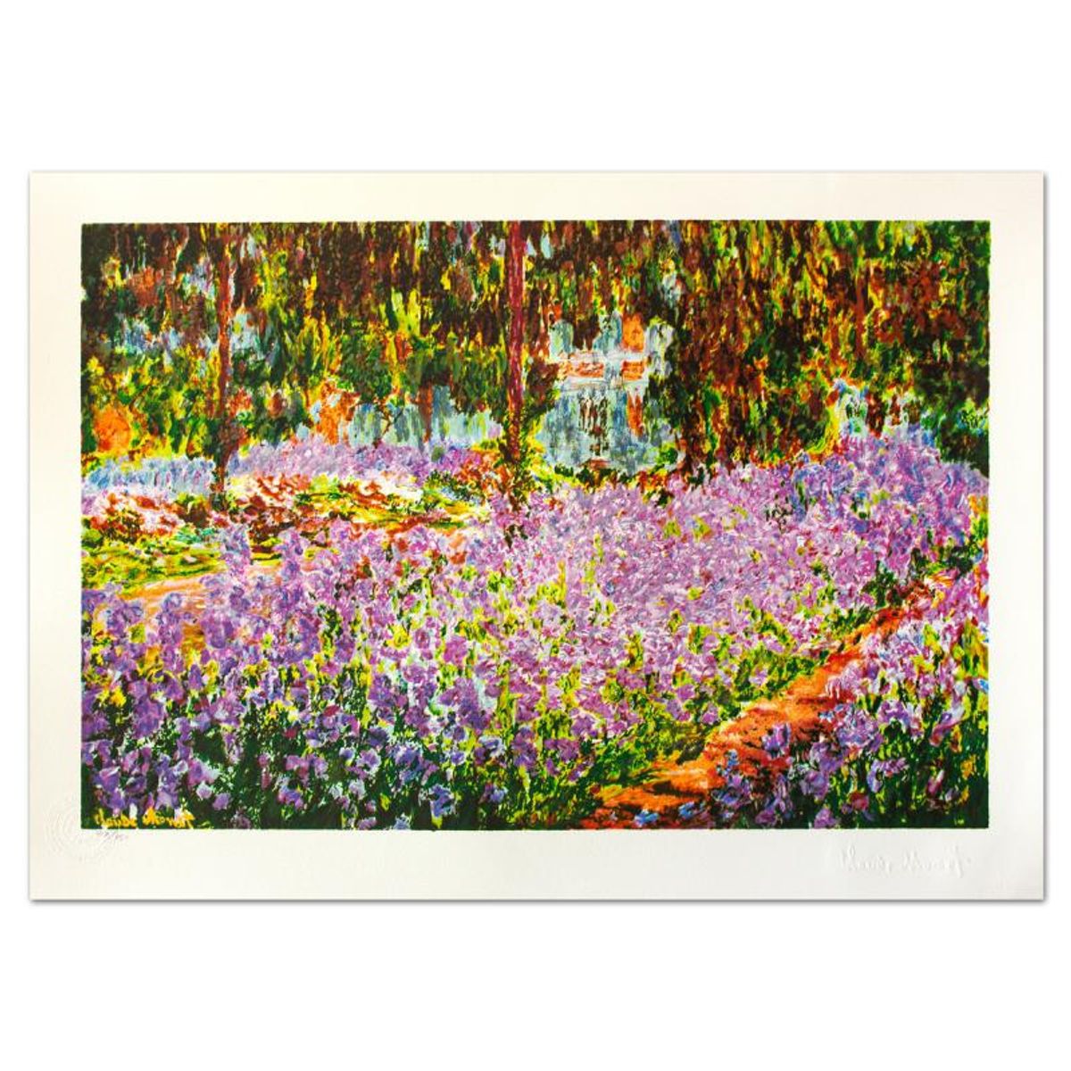 Claude Monet (1840-1926), "Le Jardin De Monet (1840-1926)" Limited Edition Lithograph with Letter of Authenticity.