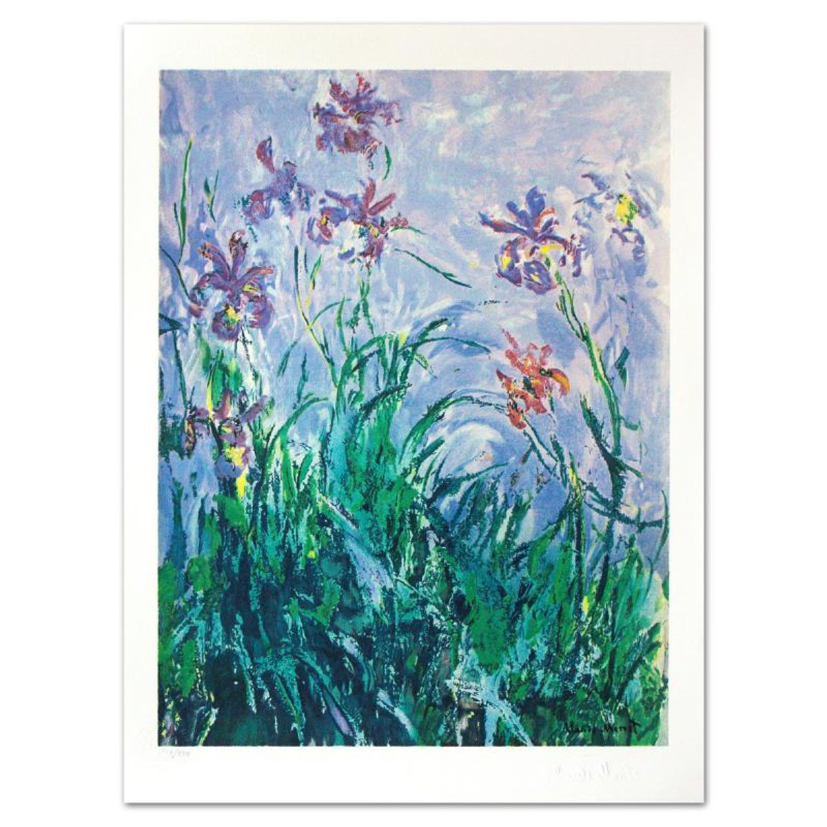 Claude Monet (1840-1926), "Iris" Limited Edition Lithograph with Letter of Authenticity.