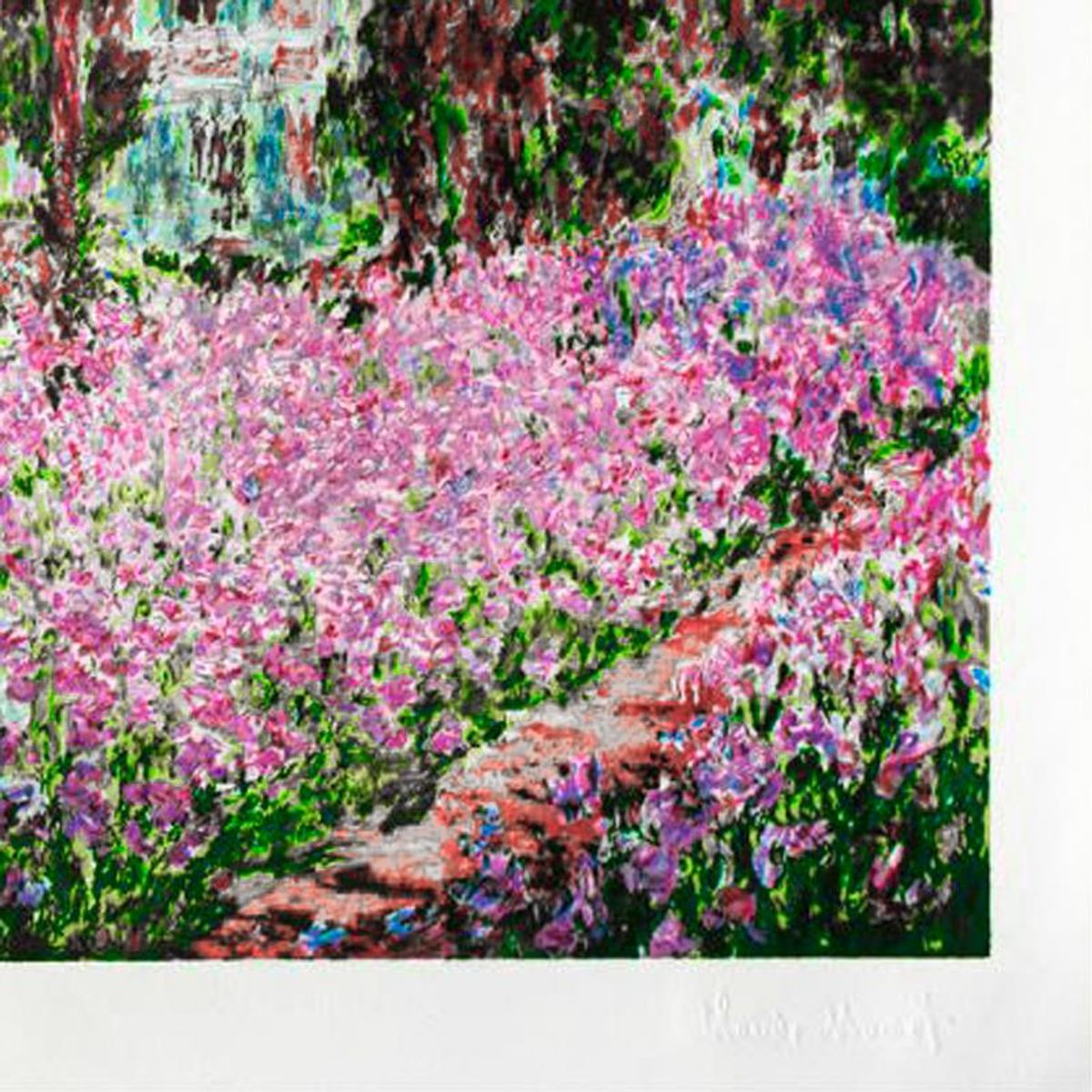 Claude Monet (1840-1926), "Le Jardin De Monet (1840-1926)" Framed Limited Edition Lithograph with Letter of Authenticity.