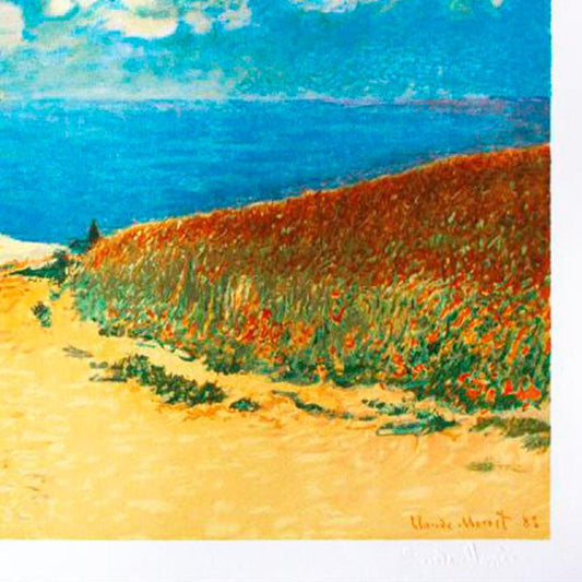 Claude Monet (1840-1926), "Chemin Dans Les Bles A Pourville" Framed Limited Edition Lithograph with Letter of Authenticity.