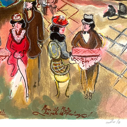 Zule Moskowitz, "Mar De Plata" Limited Edition Serigraph, Numbered and Hand Signed and with a Letter of Authenticity.