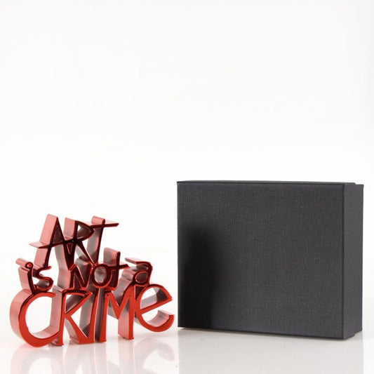Mr. Brainwash, "Art Is Not a Crime (Chrome Red)" Limited Edition Resin Sculpture, Numbered and Hand Signed with Certificate of Authenticity.