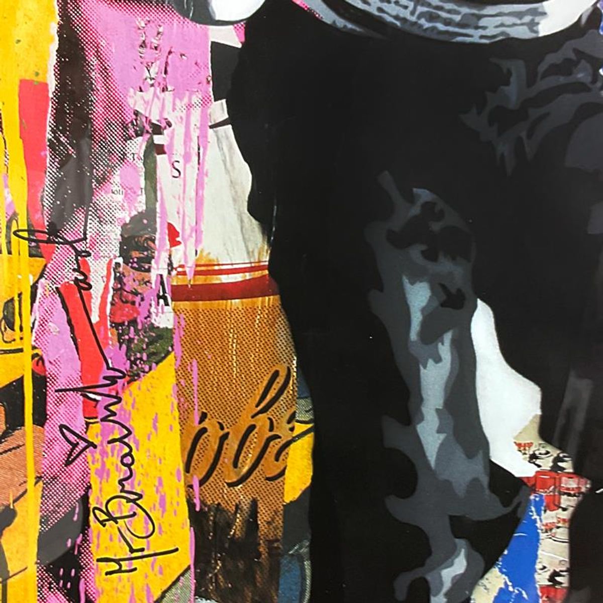 Mr. Brainwash, "Smile" Custom Framed Plate Signed Offset Lithograph.
