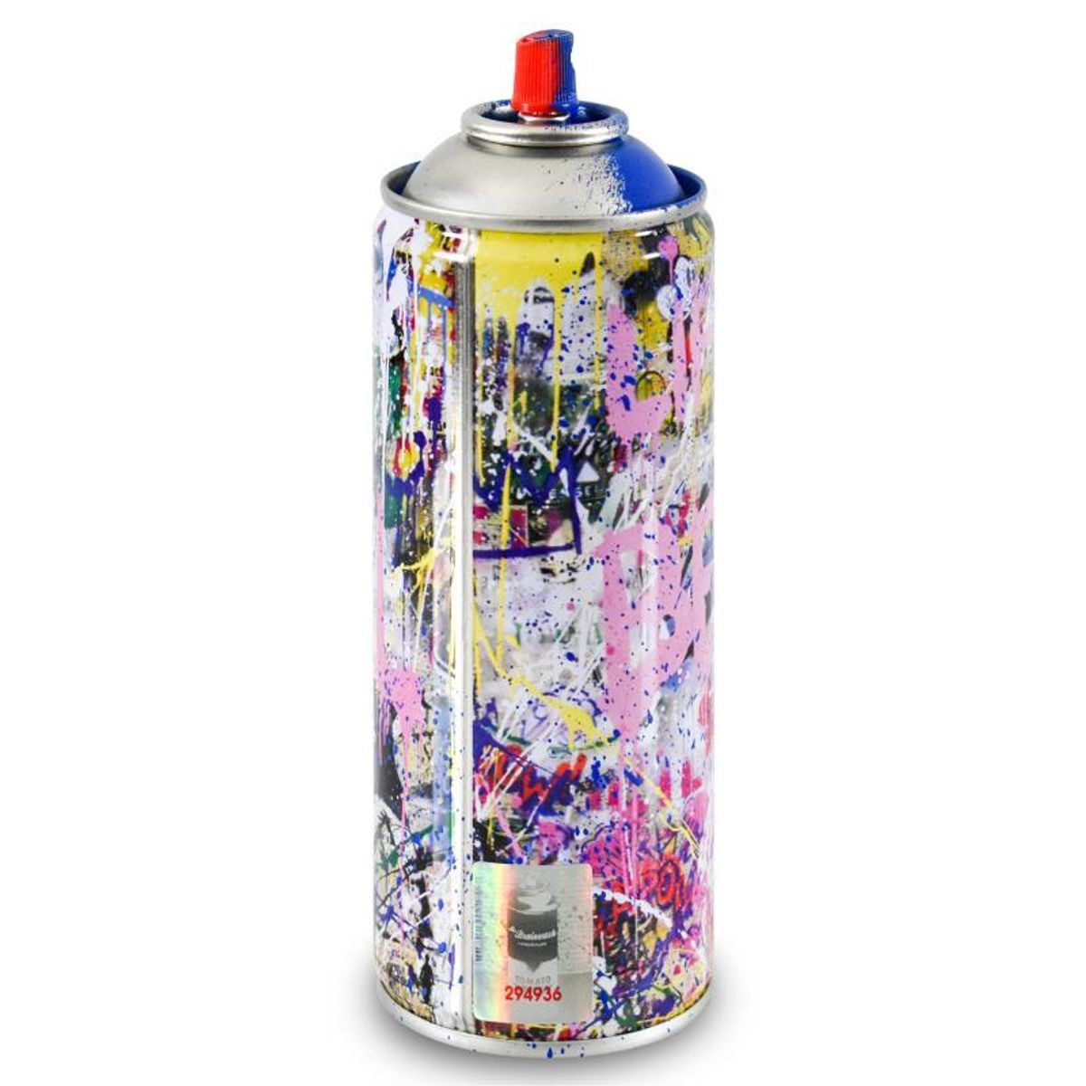 Mr. Brainwash, "Gold Rush (Blue)" Limited Edition Hand Painted Can with Plate Signature.