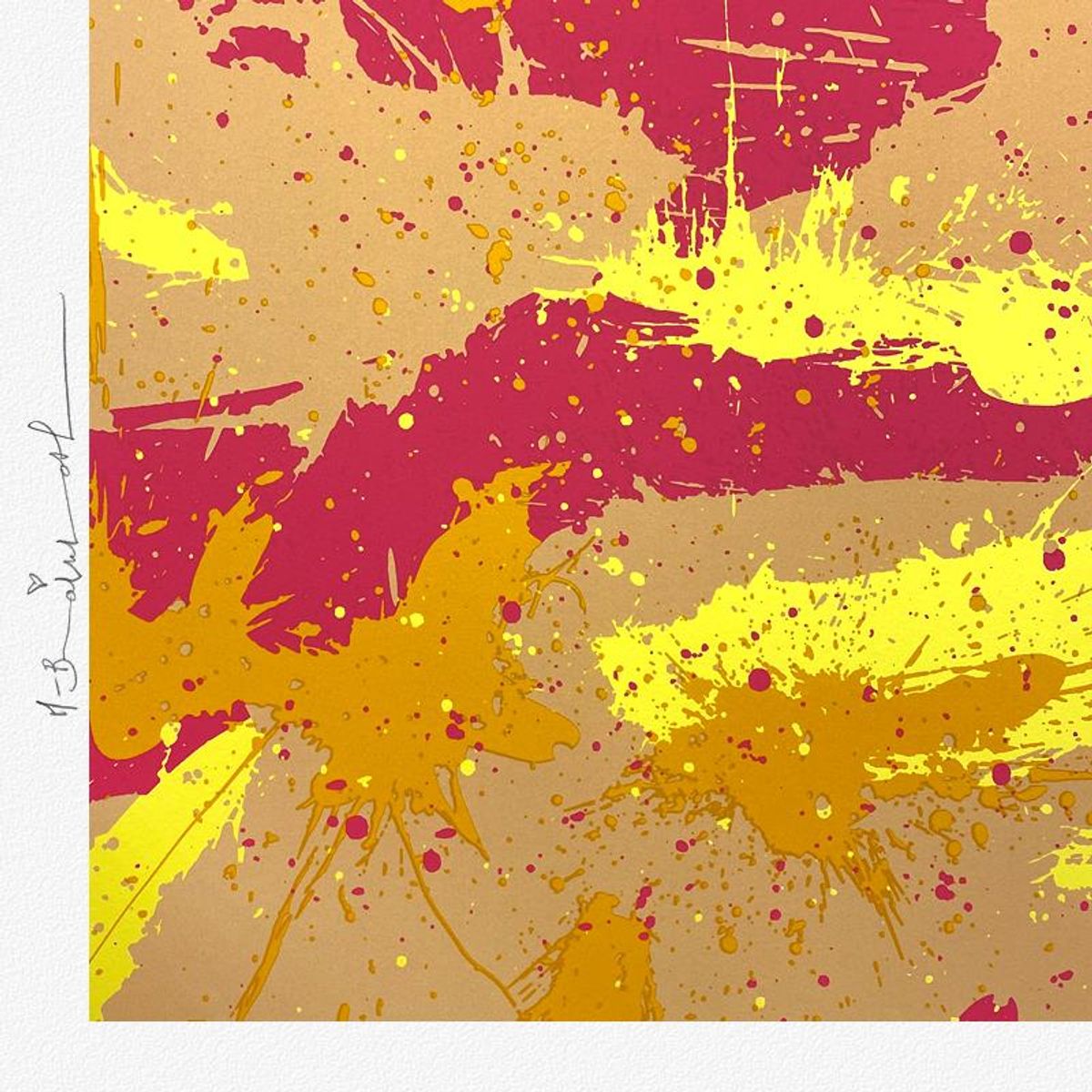 Mr. Brainwash, "Camo Splash E" Framed Limited Edition Silk Screen, Hand Signed with Certificate of Authenticity.