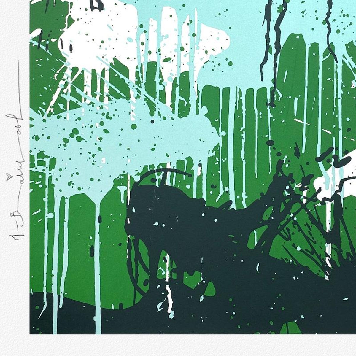 Mr. Brainwash, "Camo Splash G" Framed Limited Edition Silk Screen, Hand Signed with Certificate of Authenticity.