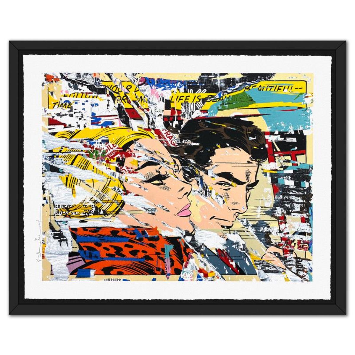 Mr. Brainwash, "You Drive Me Crazy" Framed Limited Edition Silk Screen, Hand Signed with Certificate of Authenticity.