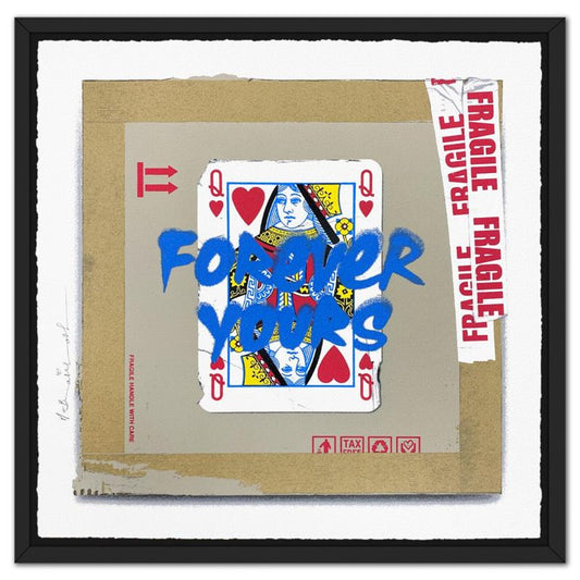 Mr. Brainwash, "Queen of Love (Blue)" Framed Limited Edition Silk Screen, Hand Signed with Certificate of Authenticity.