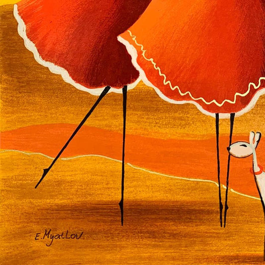 Ester Myatlov, "Enchanted" Hand Signed Limited Edition Serigraph on Paper with Letter of Authenticity.