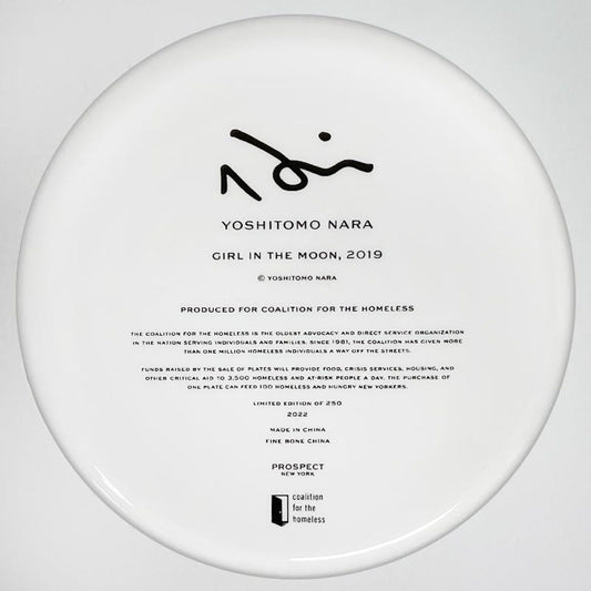 Yoshitomo Nara, "Girl in the Moon" Framed Limited Edition Fine Bone China Plate.