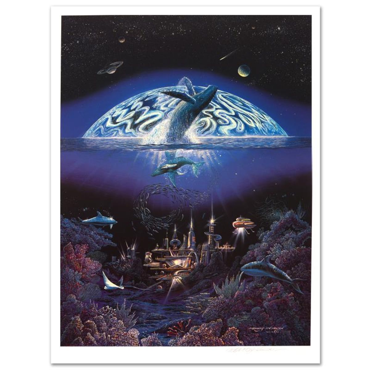 Robert Lyn Nelson, "Hope for the Future" Limited Edition Mixed Media (26.5" x 35"), Numbered and Hand Signed with Letter of Authenticity.