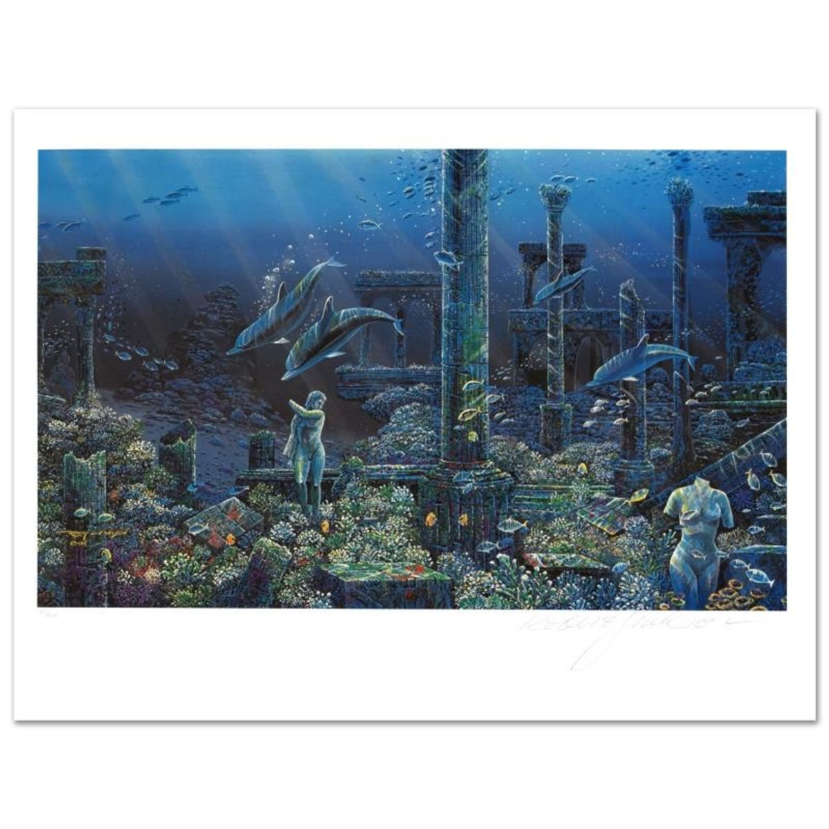 Robert Lyn Nelson, "Athenian Odyssey" Limited Edition Mixed Media Diptych, Numbered and Hand Signed with Letter of Authenticity.