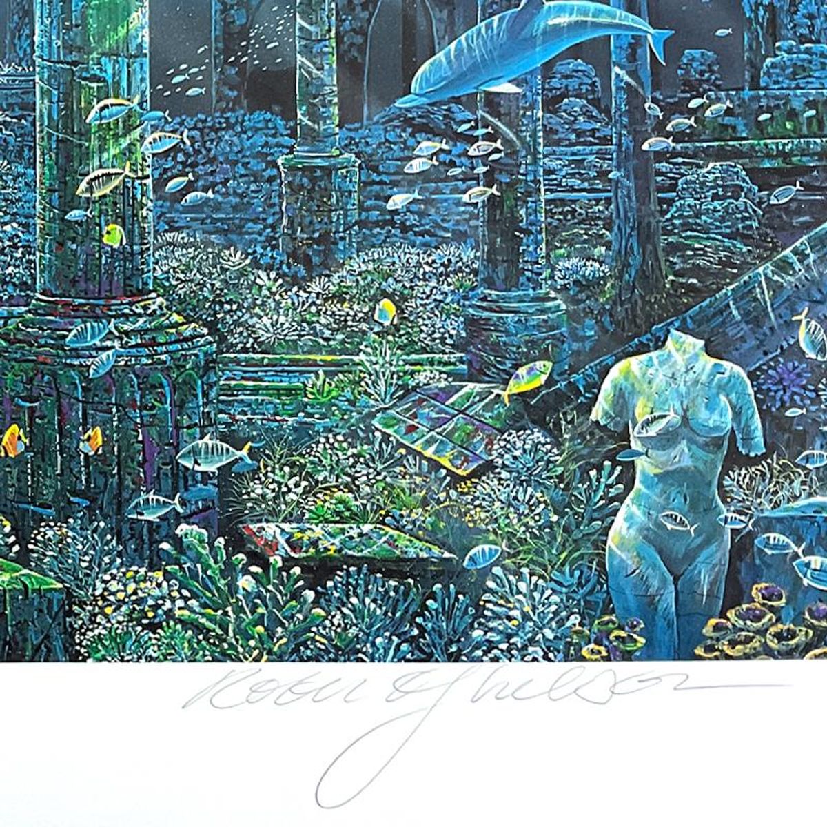 Robert Lyn Nelson, "Athenian Odyssey" Limited Edition Mixed Media, Numbered and Hand Signed with Letter of Authenticity. (Disclaimer)