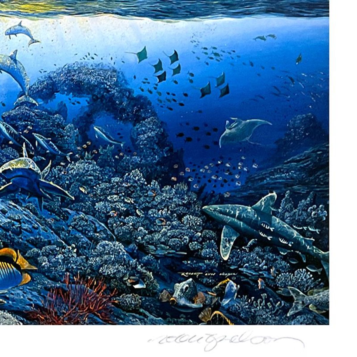 Robert Lyn Nelson, "Wonders of Mahea-Lani" Limited Edition Mixed Media, Numbered and Hand Signed with Letter of Authenticity
