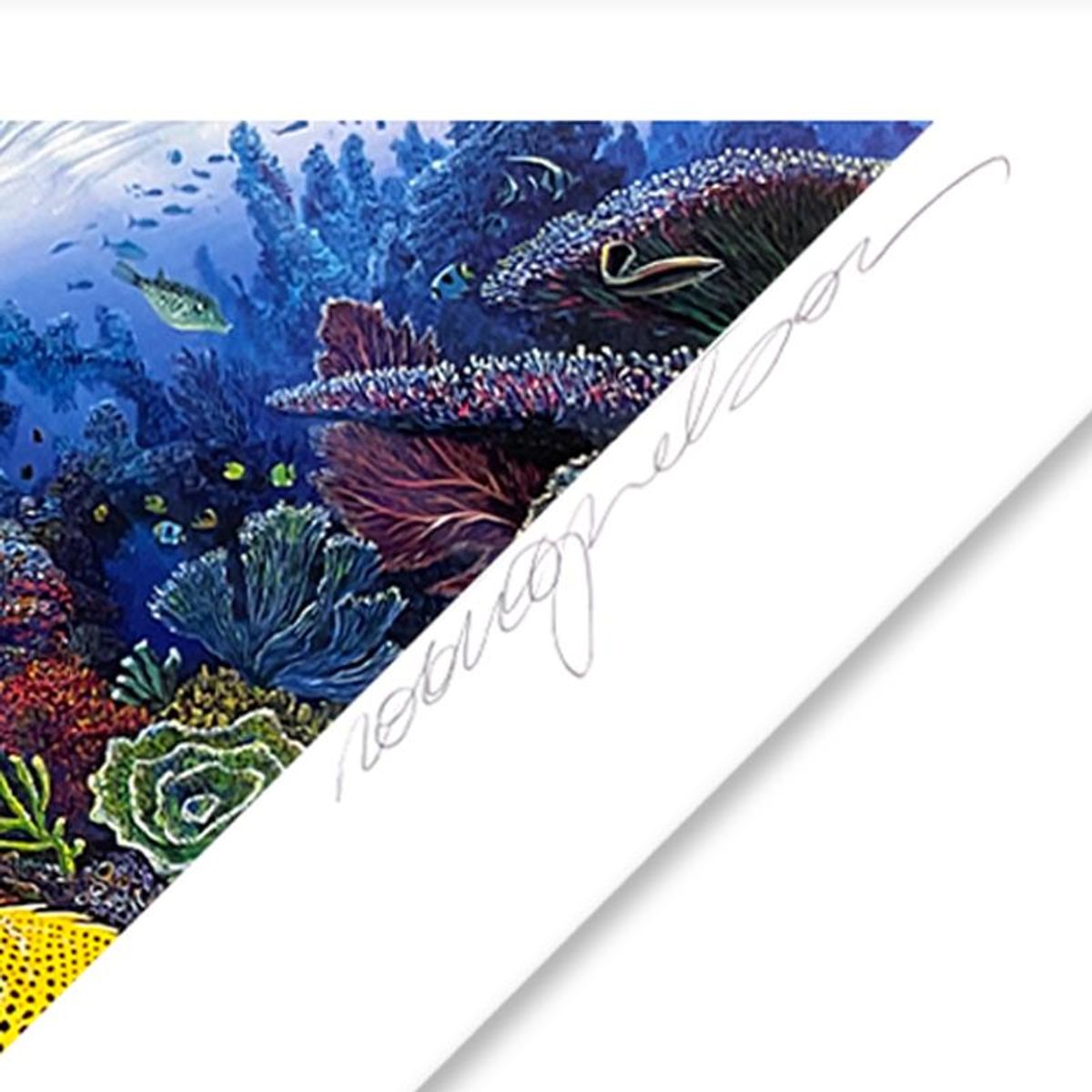 Robert Lyn Nelson, "Diamonds of the Sea" Limited Edition Mixed Media, Numbered and Hand Signed with Letter of Authenticity
