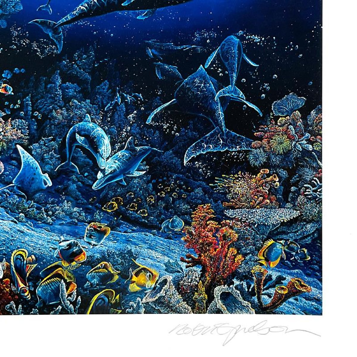 Robert Lyn Nelson, "Oasis" Limited Edition Mixed Media, Numbered and Hand Signed with Letter of Authenticity