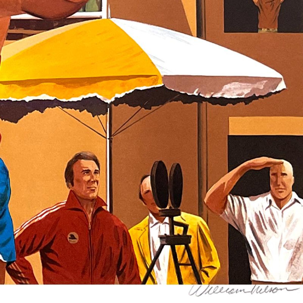 William Nelson, "Shot Put: Bruce Jenner" Limited Edition Lithograph, Numbered and Hand Signed with Letter of Authenticity.