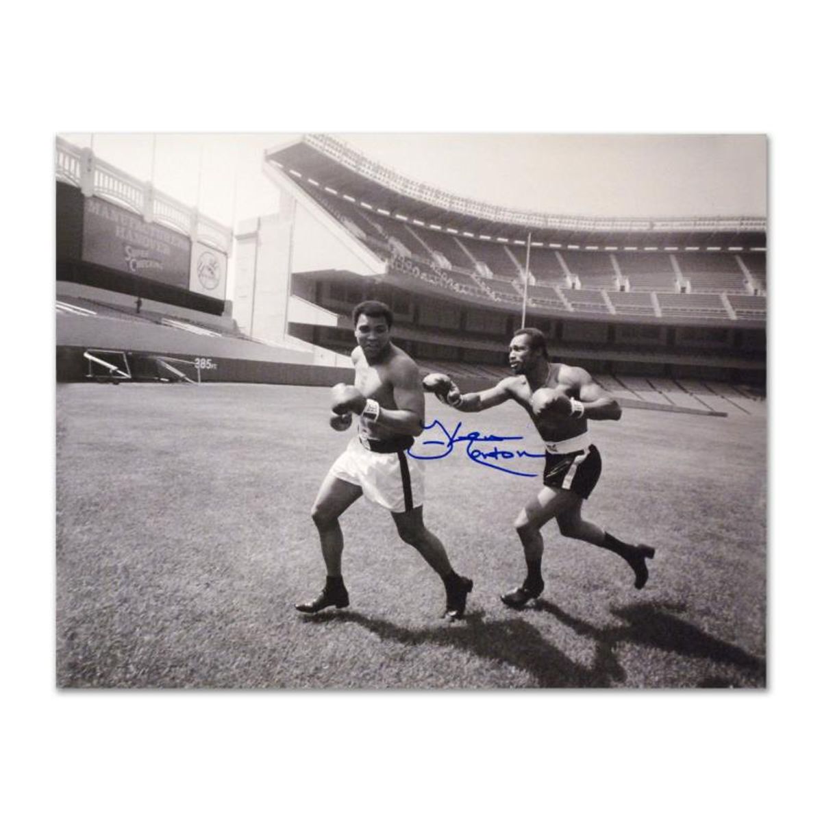 Ken Norton and Ali, Yankee Stadium Sports Collectible Hand-Signed by Ken Norton (1943-2013) with Letter of Authenticity.