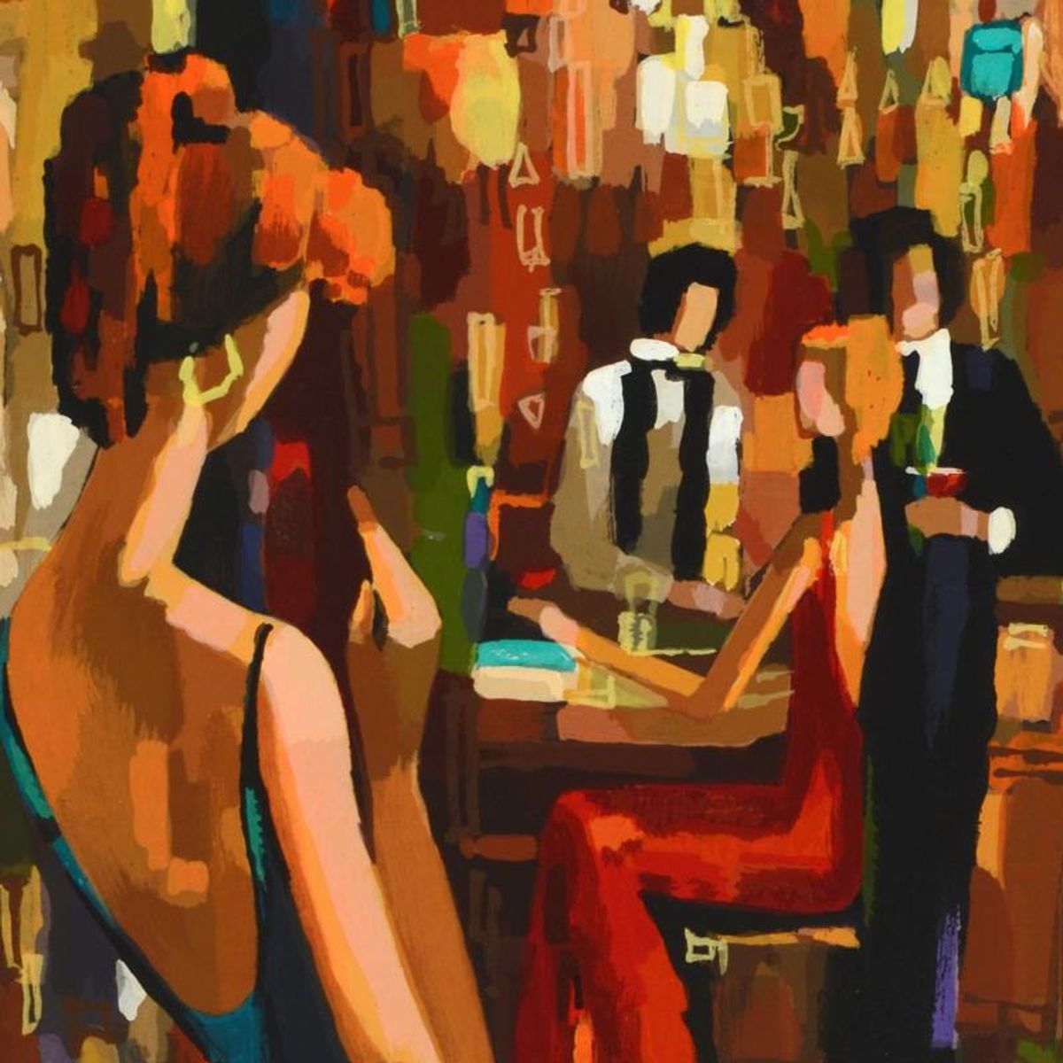 Nelly Panto, "Late Romance" Limited Edition Serigraph, Numbered and Hand Signed with Certificate of Authenticity.