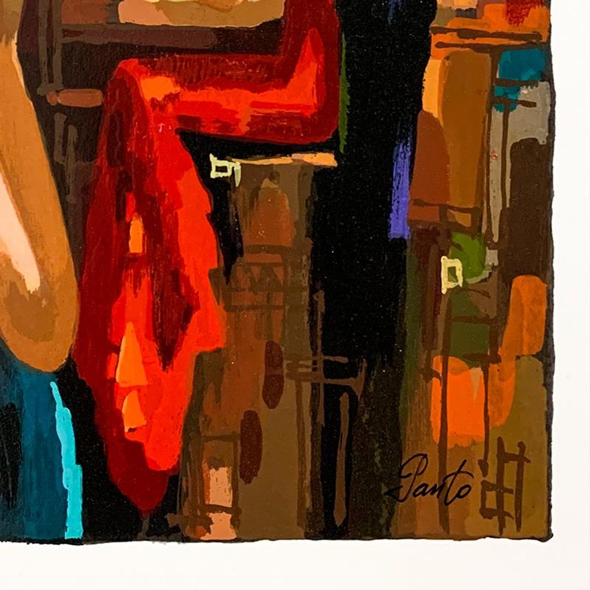 Nelly Panto, "Late Romance" Hand Signed Limited Edition Serigraph on Paper with Letter of Authenticity.