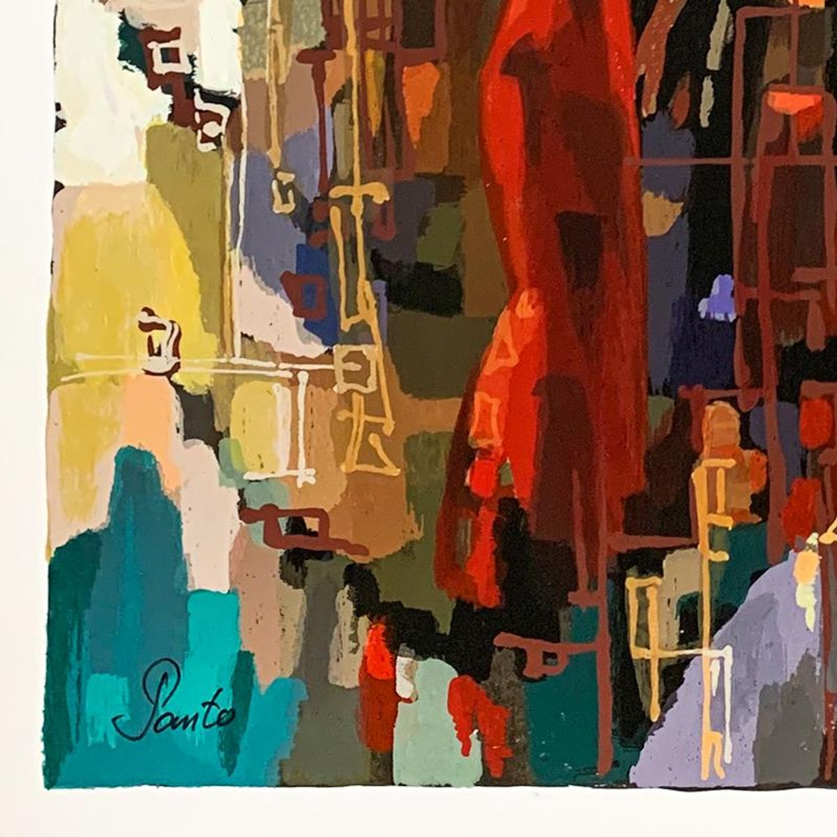Nelly Panto, "Waiting for You" Hand Signed Limited Edition Serigraph on Paper with Letter of Authenticity.