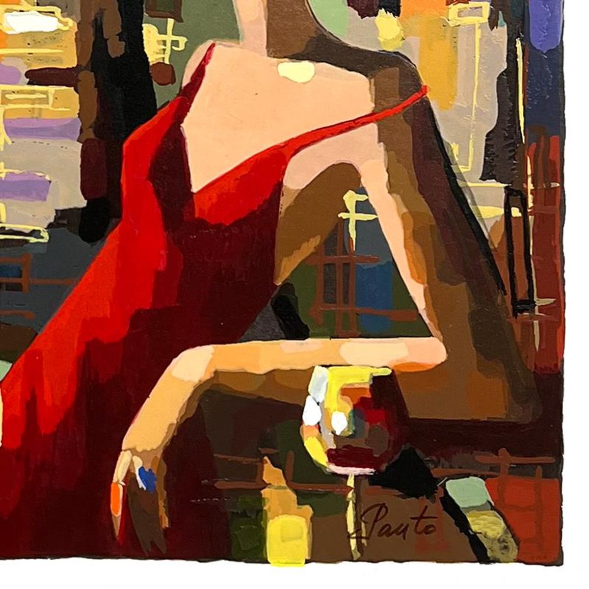 Nelly Panto, "Spotlights" Hand Signed Limited Edition Serigraph on Paper with Letter of Authenticity.