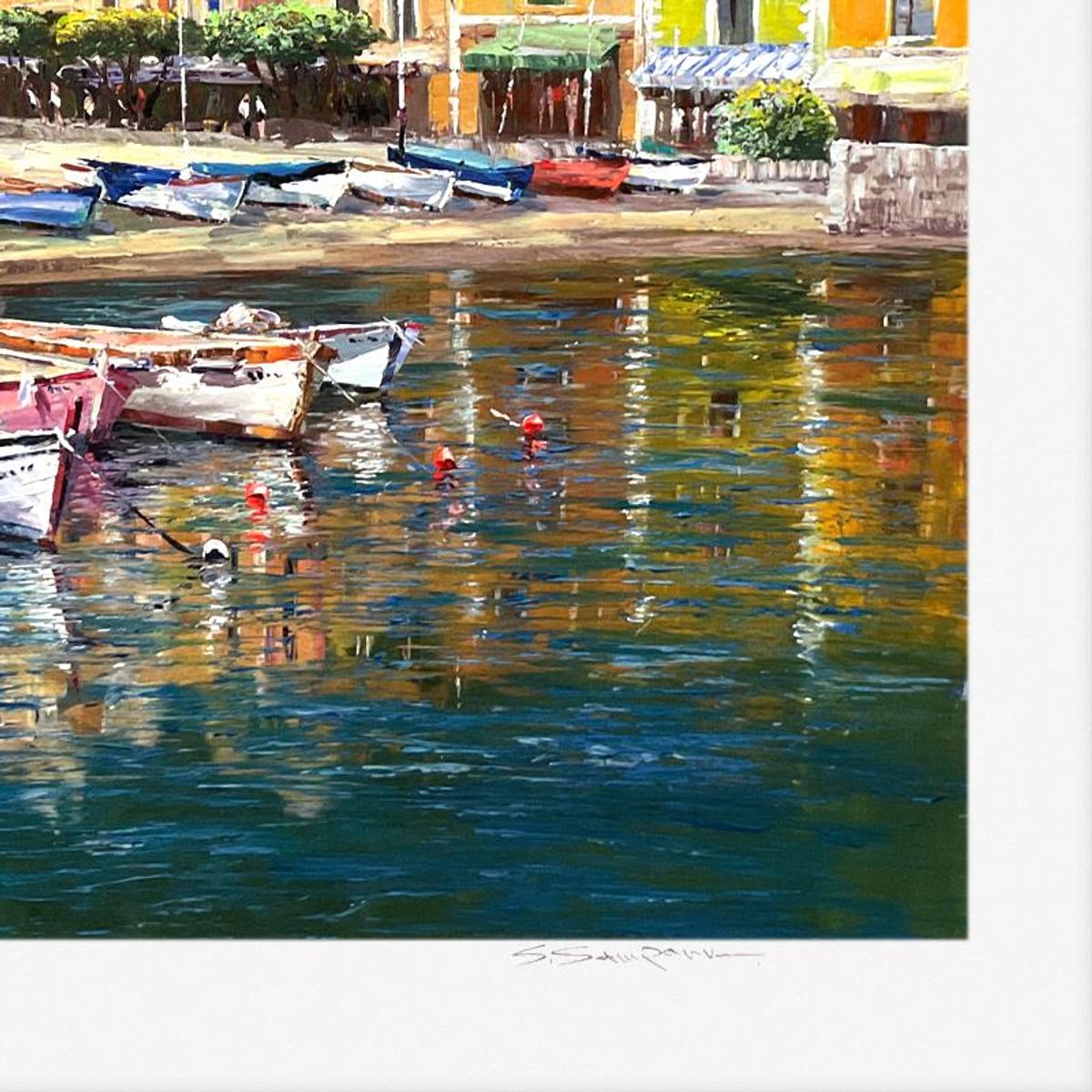 Sam Park, "Harbor at Portofino" Limited Edition Printer's Proof Serigraph, Numbered and Hand Signed with Letter of Authenticity.