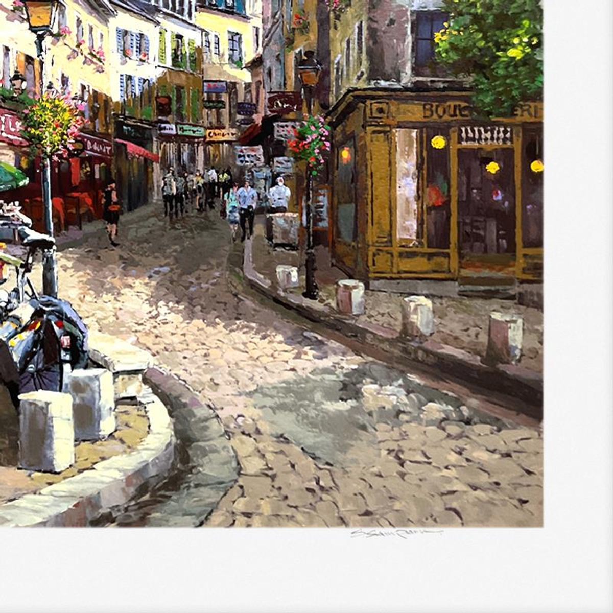 Sam Park, "Montmartre" Limited Edition Printer's Proof Serigraph, Numbered and Hand Signed with Letter of Authenticity.