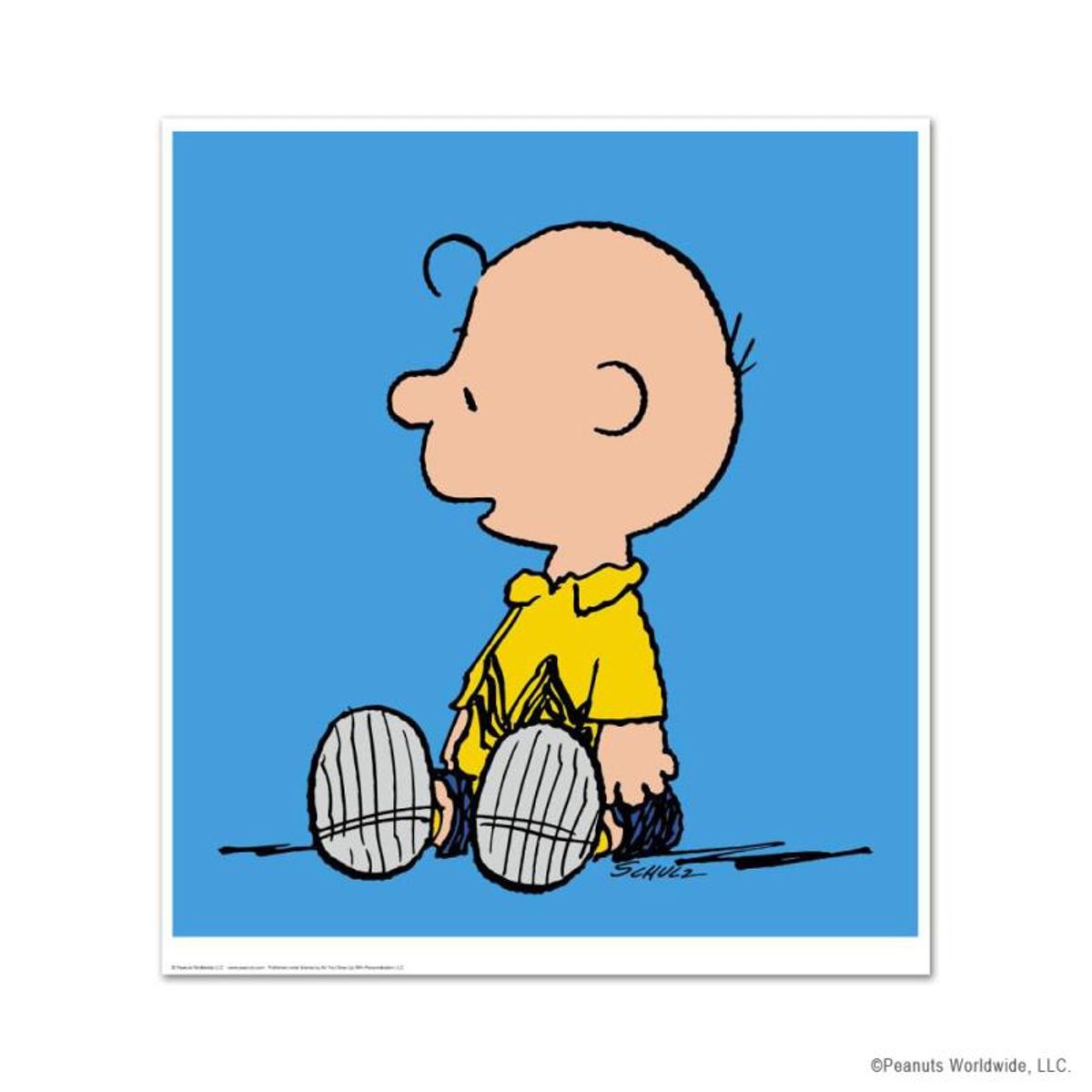 Peanuts, "Charlie Brown: Blue" Hand Numbered Limited Edition Fine Art Print with Certificate of Authenticity.