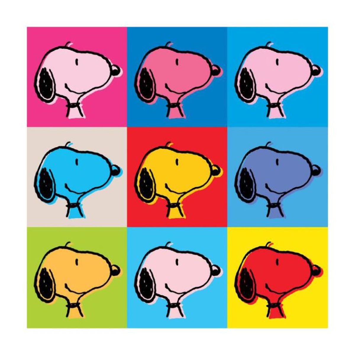 Peanuts, "Snoopy Goes Pop" Hand Numbered Canvas (40"x40") Limited Edition Fine Art Print with Certificate of Authenticity.