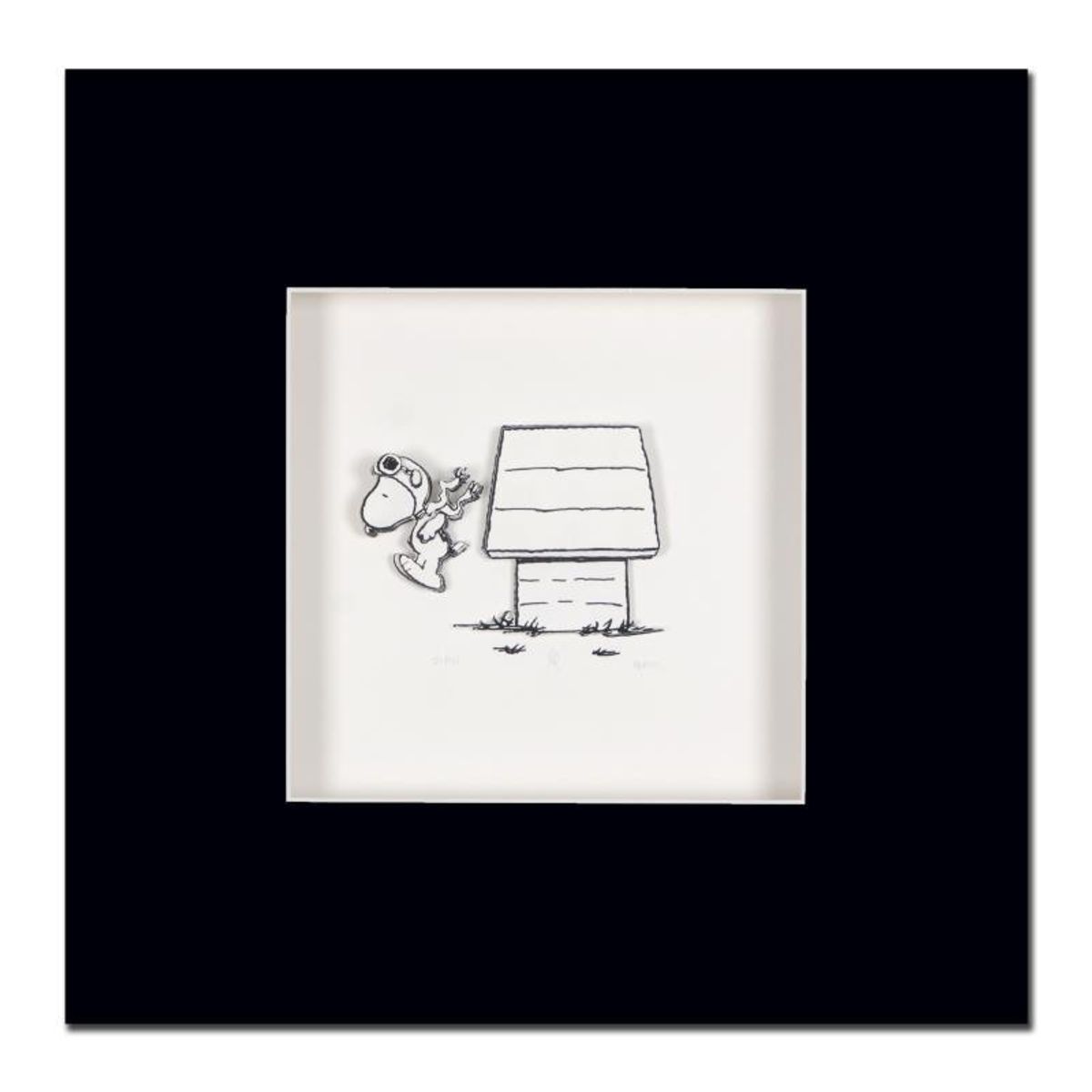 Peanuts, "Jump Right In" Hand Numbered Limited Edition 3D Decoupage with Certificate of Authenticity.