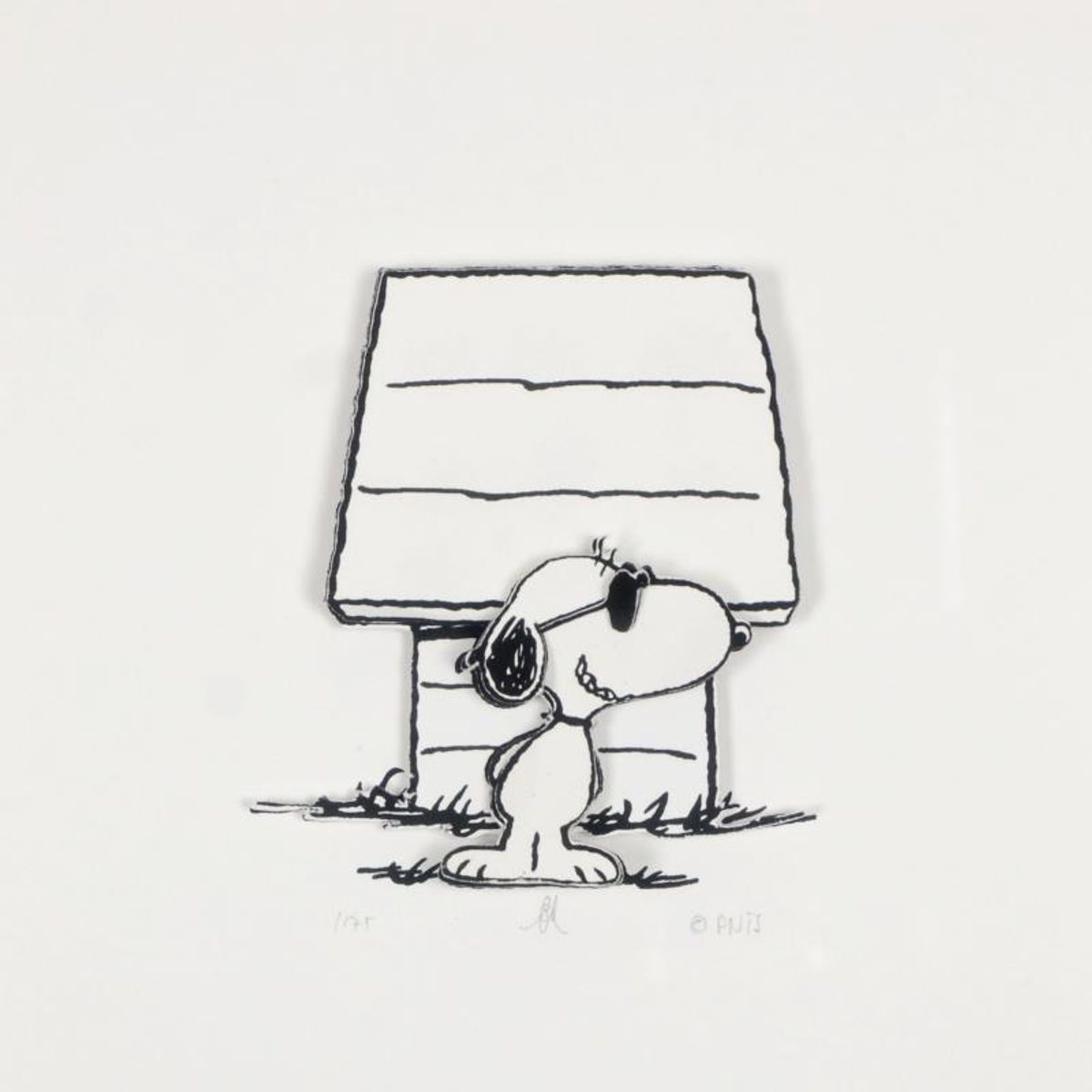 Peanuts, "Joe's Cool" Hand Numbered Limited Edition 3D Decoupage with Certificate of Authenticity.